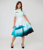 Unique Vintage UFO Print Vivian Swing Skirt - Unique Vintage - Womens, BOTTOMS, SKIRTS