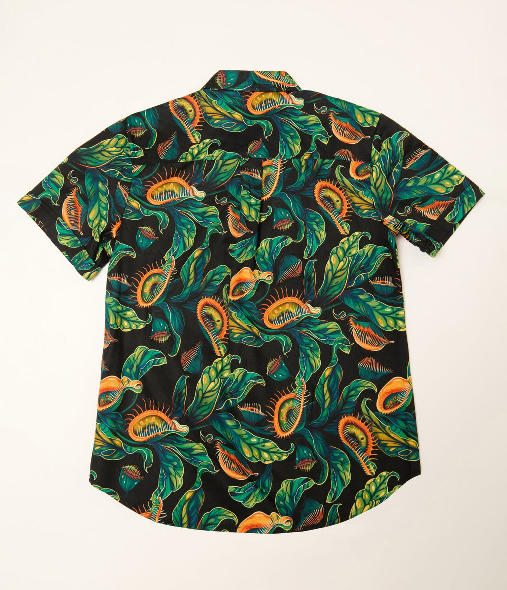 Unique Vintage Venus Fly Trap Mens Shirt - Unique Vintage - Mens, TOPS, WOVEN TOPS