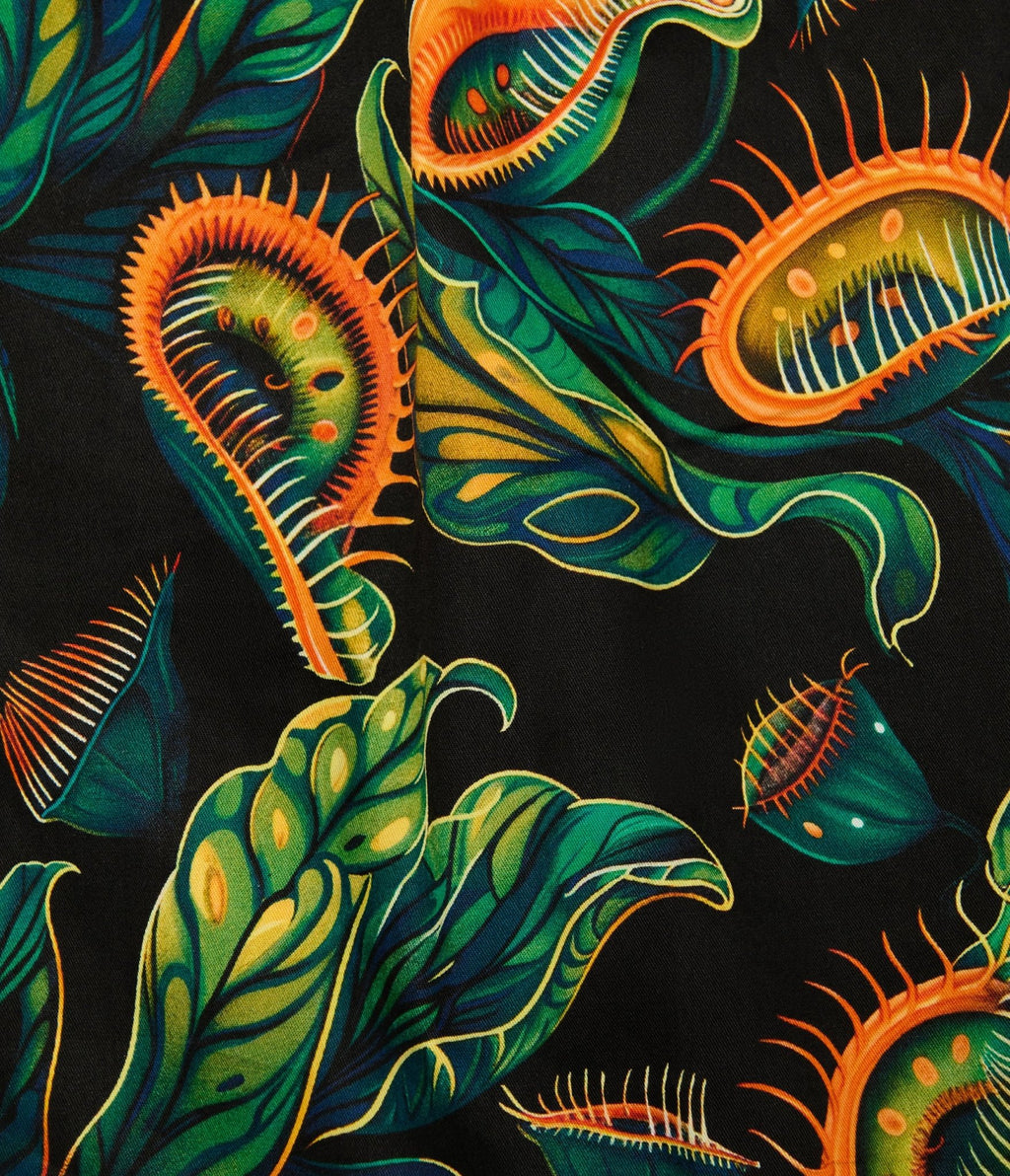 Unique Vintage Venus Fly Trap Mens Shirt - Unique Vintage - Mens, TOPS, WOVEN TOPS