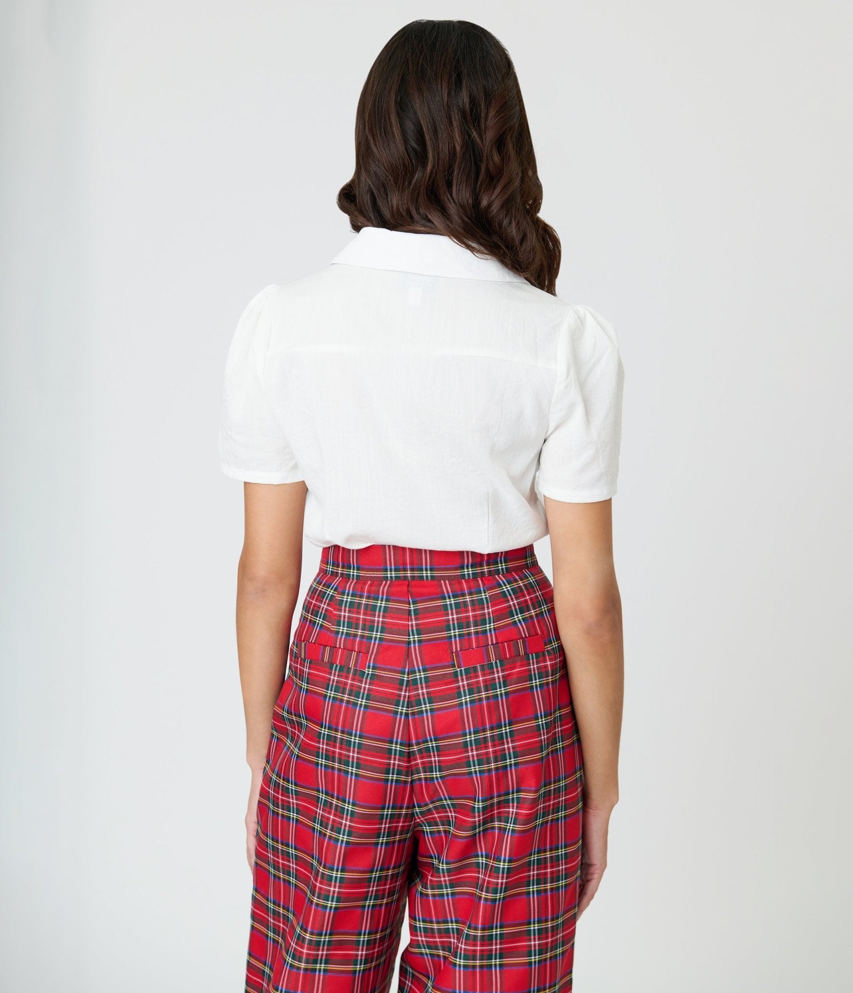 Unique Vintage White & Holly Embroidered Collar Blouse - Unique Vintage - Womens, TOPS, WOVEN TOPS