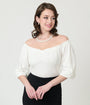 Unique Vintage White Peasant Sleeve Blouse