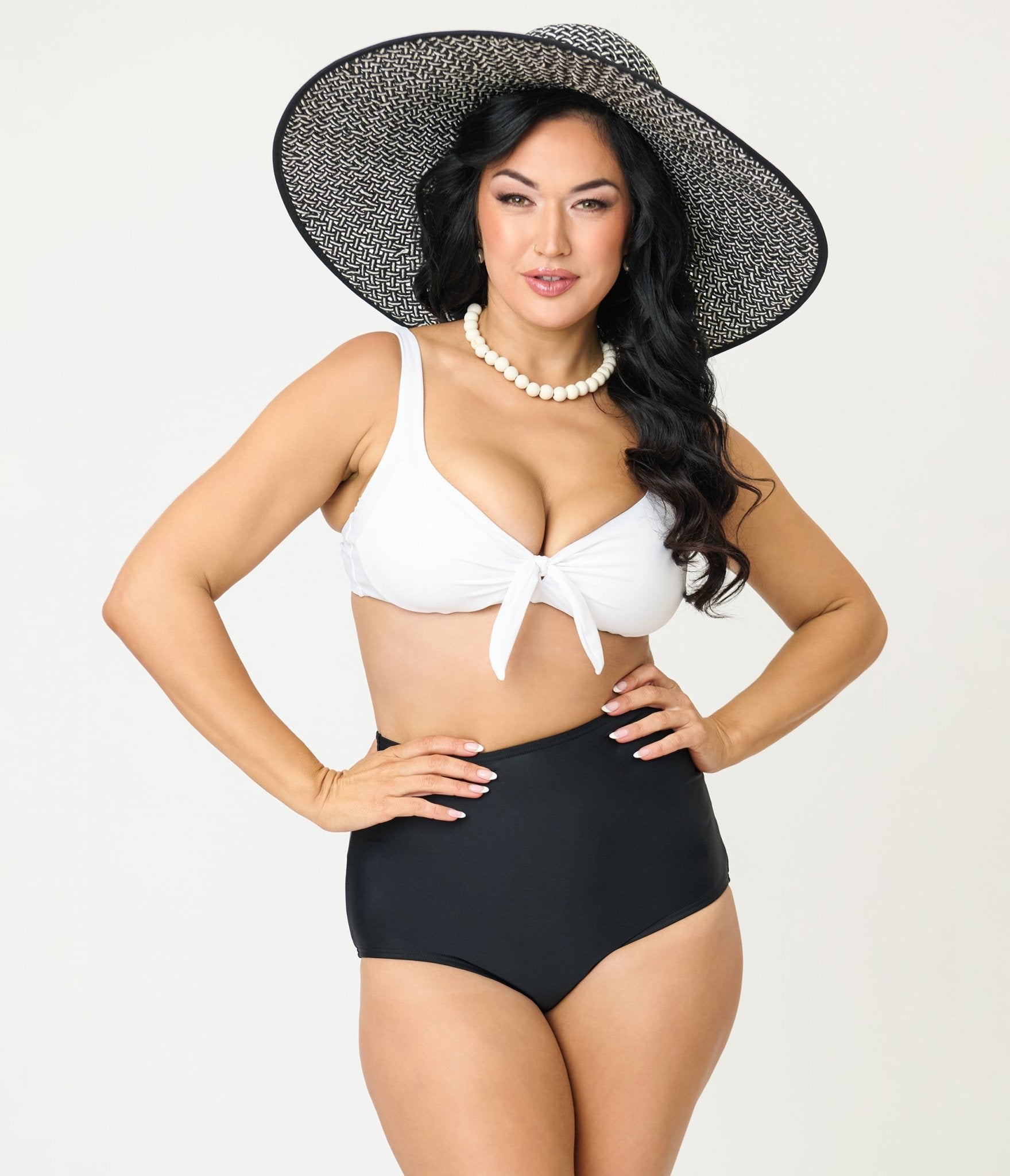Unique Vintage White Swim Top - Unique Vintage - Womens, SWIM, TOP
