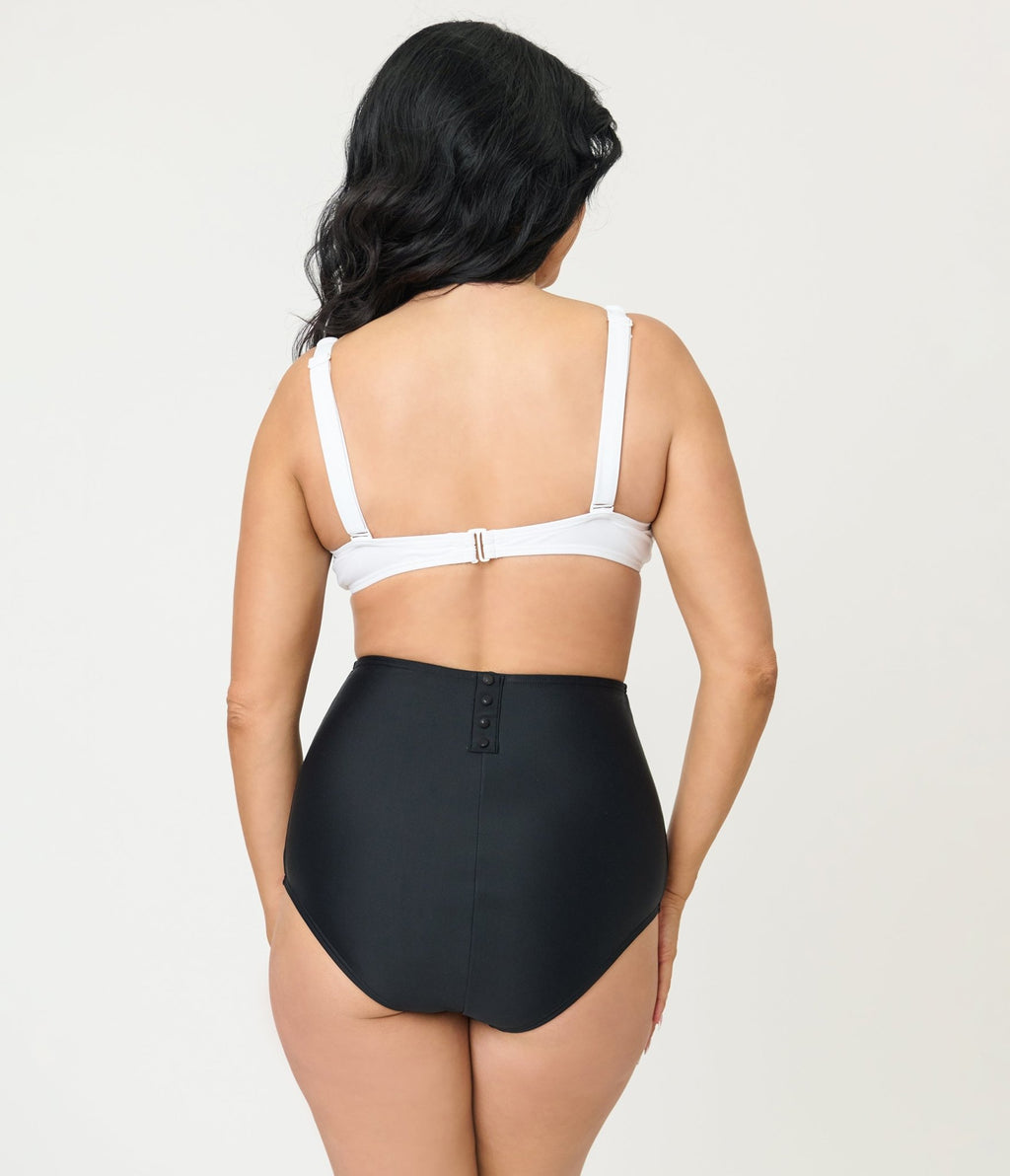 Unique Vintage White Swim Top - Unique Vintage - Womens, SWIM, TOP