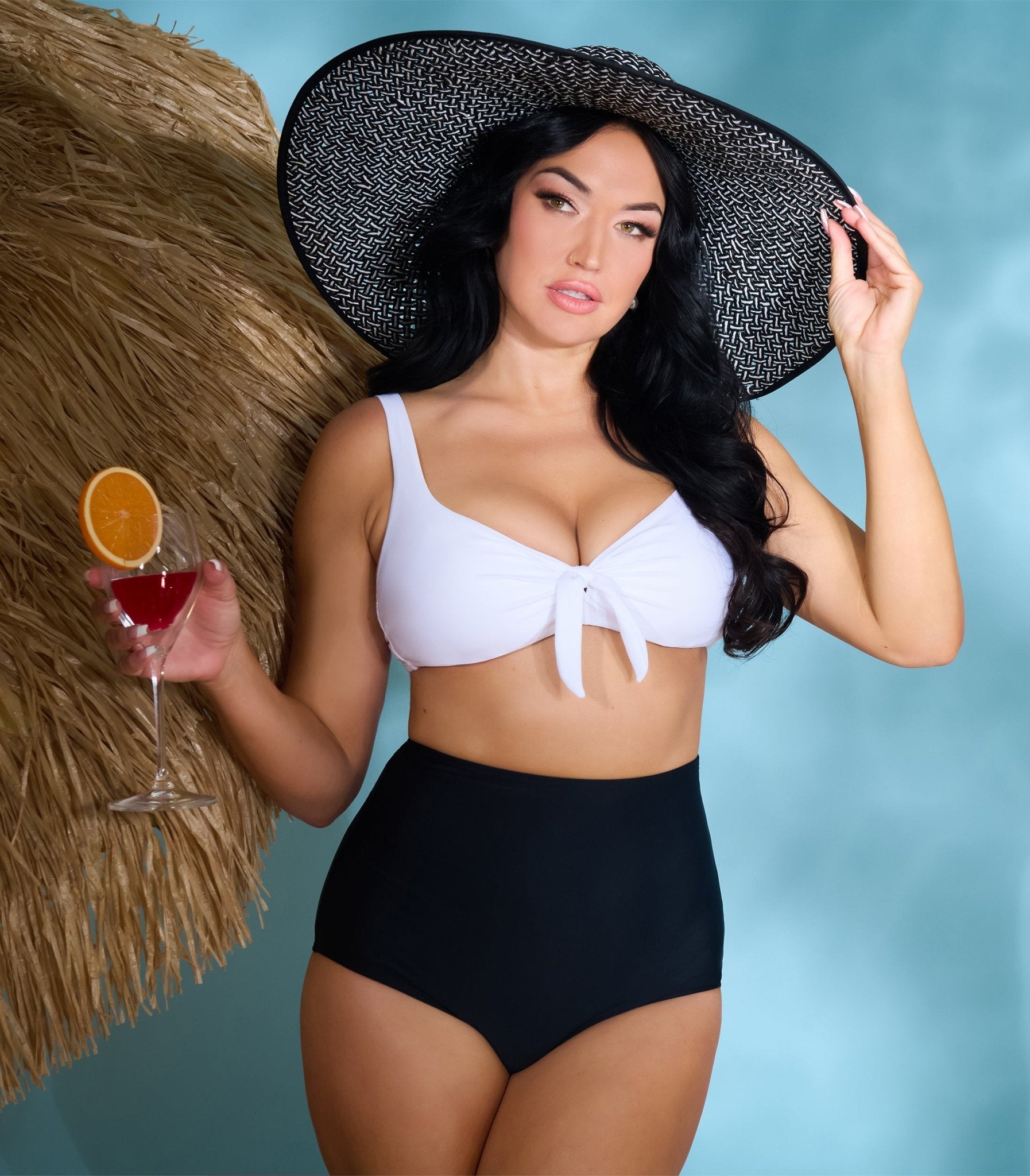 Unique Vintage White Swim Top - Unique Vintage - Womens, SWIM, TOP