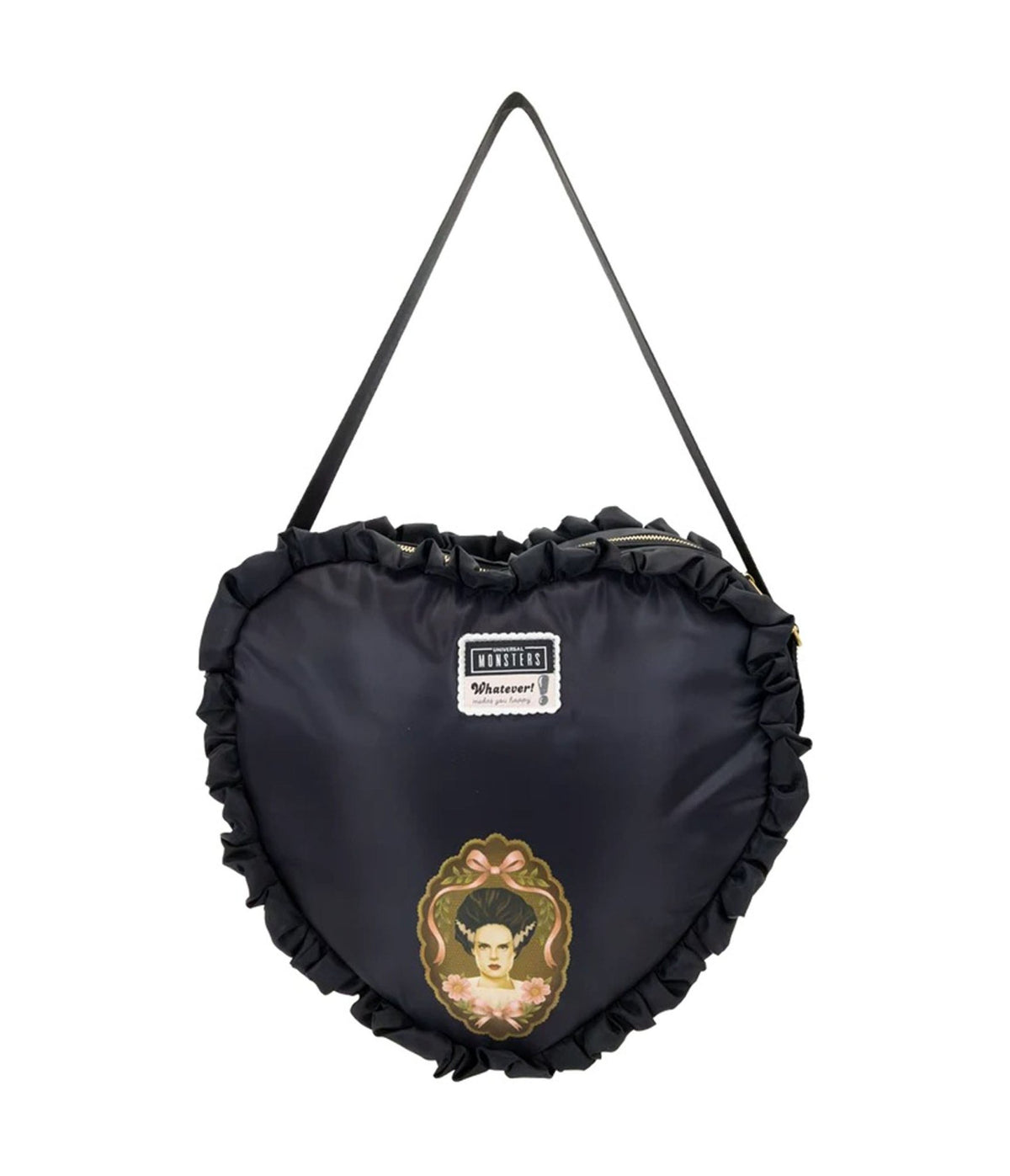 Universal Monsters Black Coquette Frankie & Bride Heart Bag - Unique Vintage - Purses