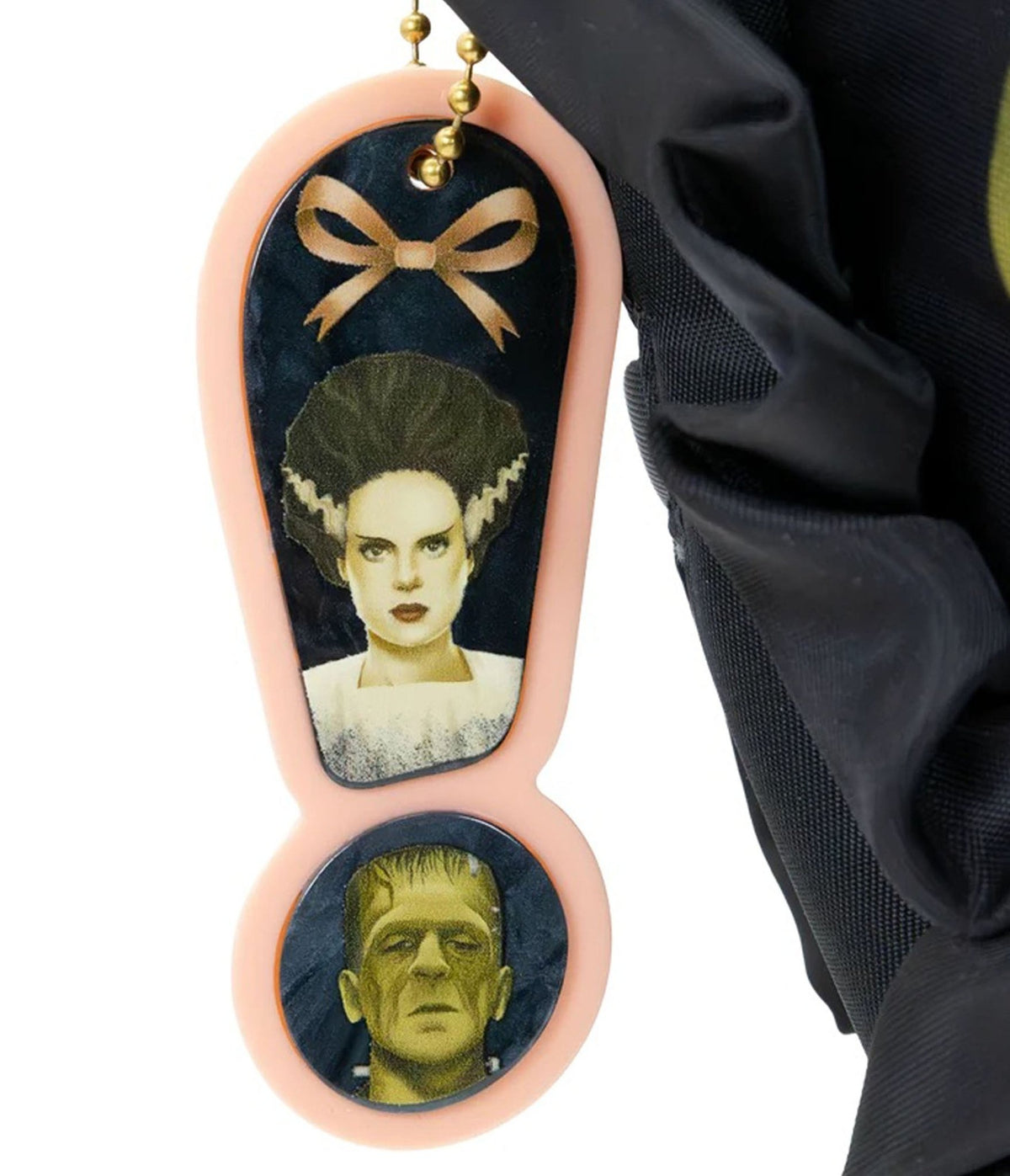 Universal Monsters Black Coquette Frankie & Bride Heart Bag - Unique Vintage - Purses