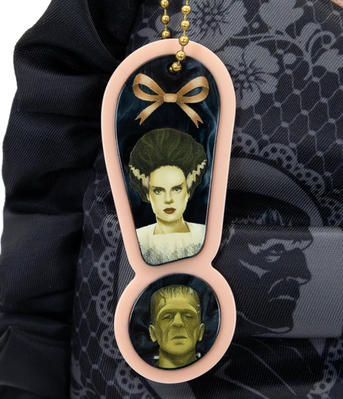Universal Monsters Black Frankie & Bride Coquette Bow Baguette Handbag - Unique Vintage - Handbags