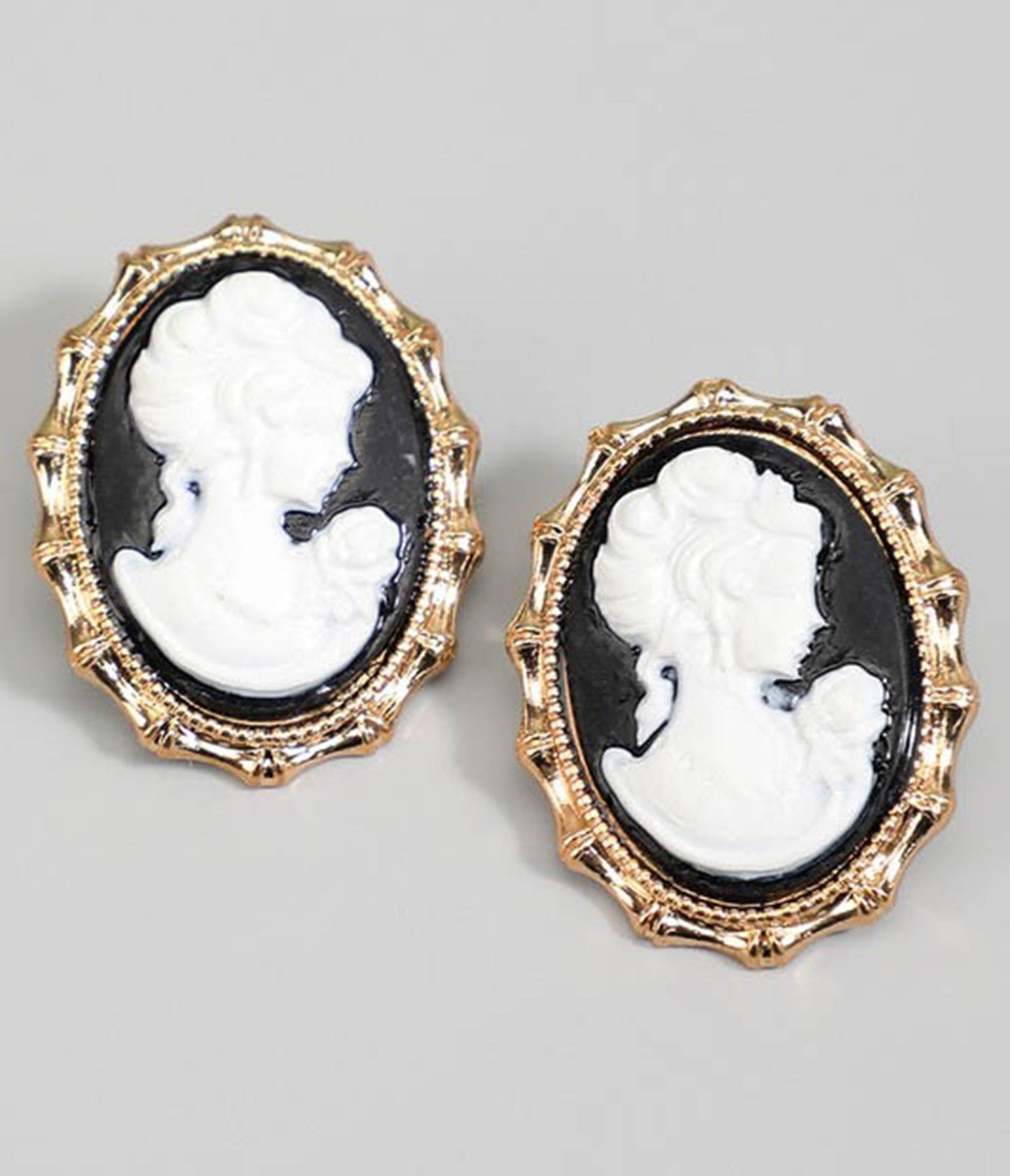 Victorian Silhouette Drop Earrings - Unique Vintage - Womens, ACCESSORIES, JEWELRY
