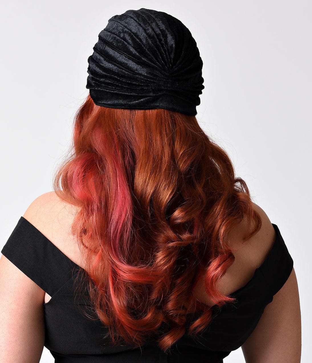 Vintage Style Black Velvet Knotted Turban - Unique Vintage - Womens, ACCESSORIES, HAIR