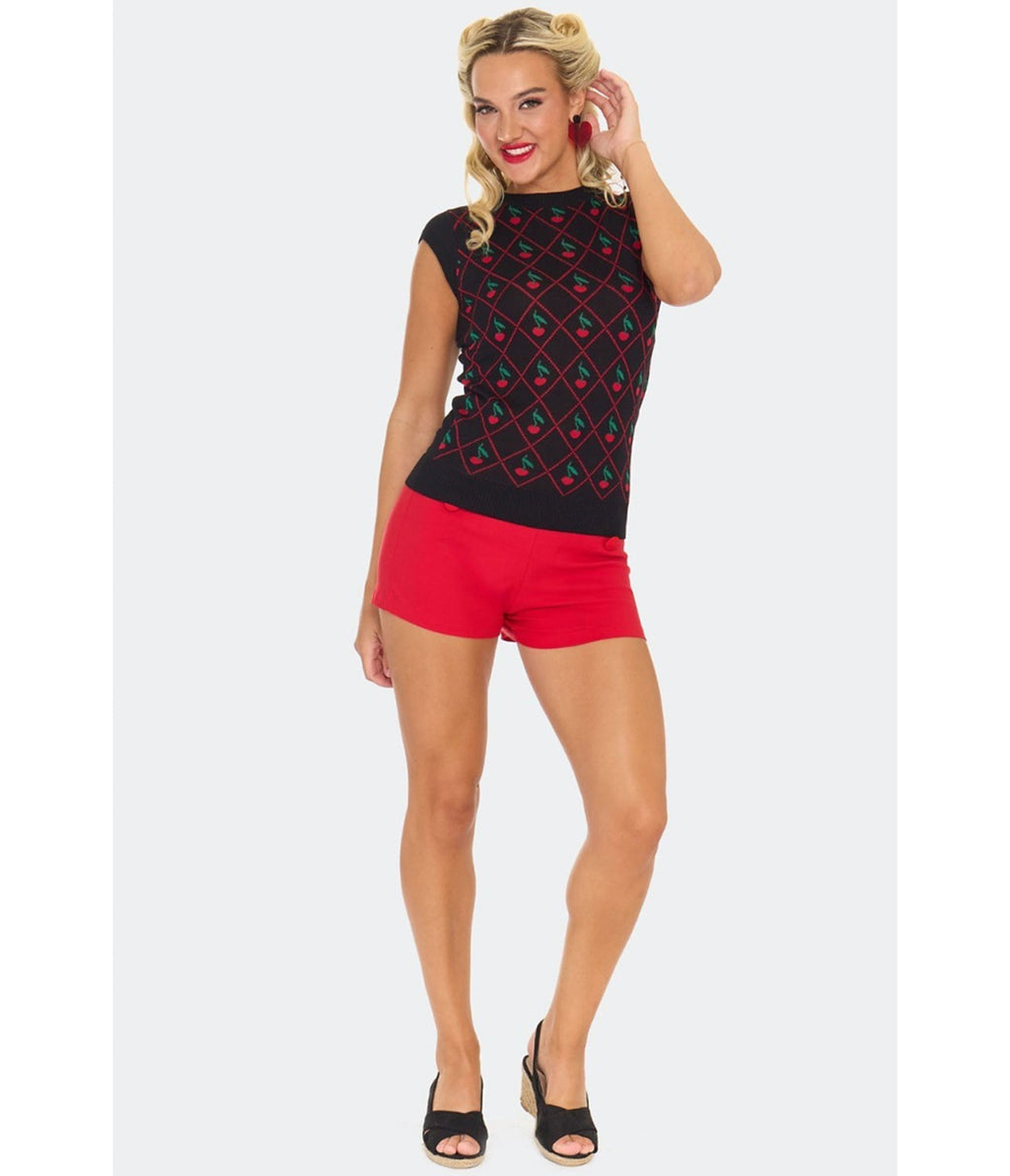 Voodoo Vixen Black Cherry Sweater - Unique Vintage - Womens, TOPS, SWEATERS