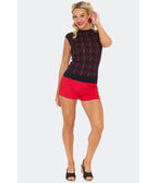 Voodoo Vixen Black Cherry Sweater - Unique Vintage - Womens, TOPS, SWEATERS