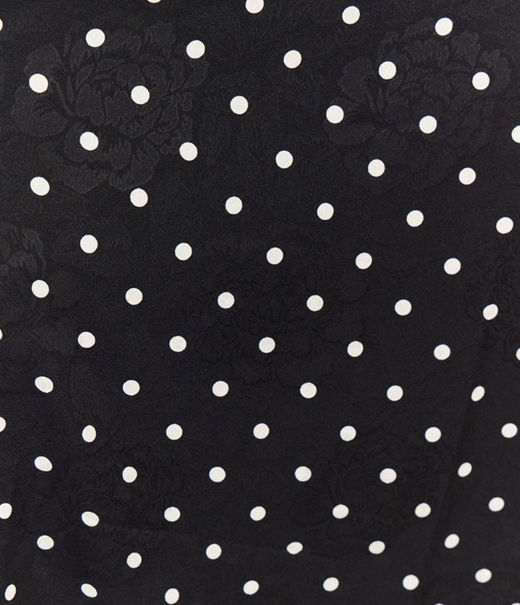Voodoo Vixen Black Polka Dot Flare Dress - Unique Vintage - Womens, DRESSES, FIT AND FLARE