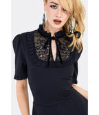 Voodoo Vixen Black Skater Mini Dress - Unique Vintage - Womens, DRESSES, FIT AND FLARE