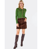 Voodoo Vixen Green Western Rose Embroidered Cardigan - Unique Vintage - Womens, TOPS, SWEATERS