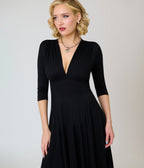 Wax Poetic Black Knit Raquel Maxi Dress - Unique Vintage - Womens, DRESSES, MAXI