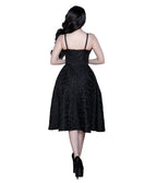 Weasel Wear Black Damask Swing Dress - Unique Vintage - Womens, DRESSES, SWING