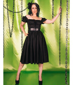 Weasel Wear Black Peasant Dress - Unique Vintage - Womens, DRESSES, SWING