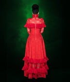 Weasel Wear Red One Big Dark Room Lace Gown