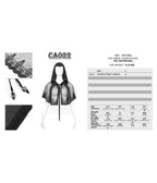 Western Fashion Black Lace Hooded Cape - Unique Vintage - Womens, TOPS, OUTERWEAR