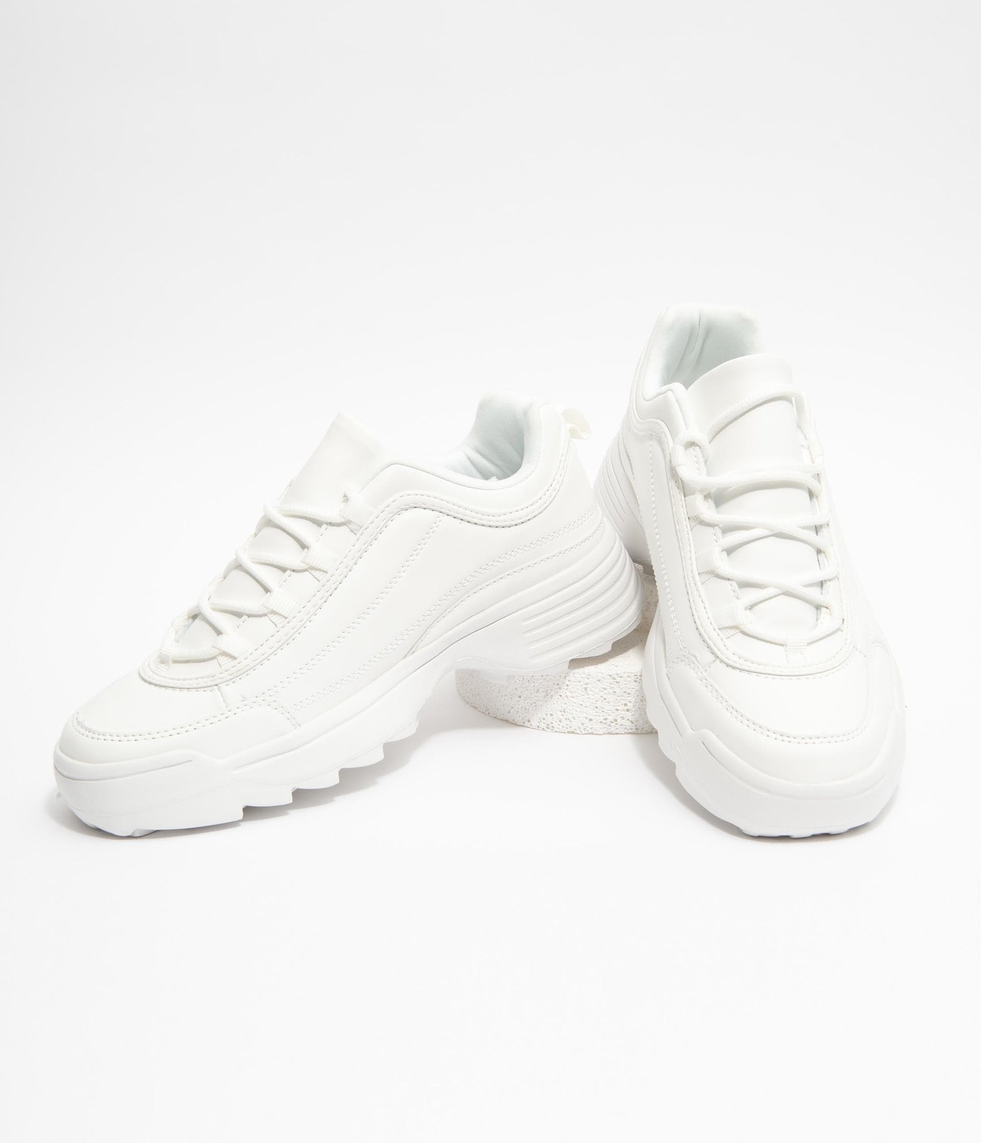 White Athletic Sneakers - Unique Vintage - Womens, SHOES, SNEAKERS