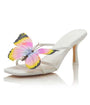 White Butterfly Sandal Heels