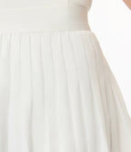 White Collared Athletic A - Line Dress - Unique Vintage - Womens, DRESSES, A - LINE