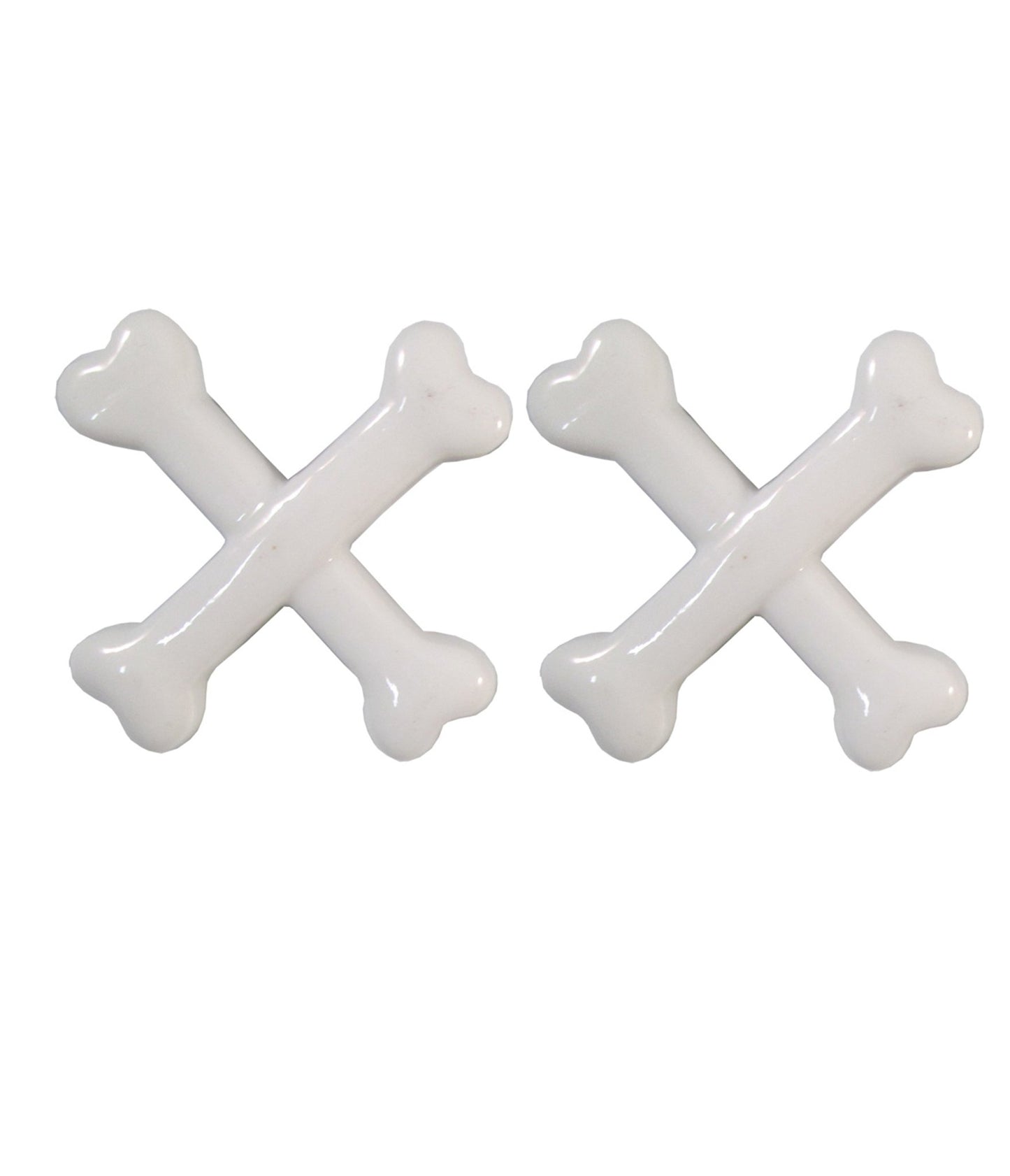 White Crossbones Hair Clips - Unique Vintage - Womens, ACCESSORIES, JEWELRY
