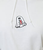 White Diet Coke Ghost Hooded Sweatshirt - Unique Vintage - Womens, TOPS, SWEATERS AND VESTS