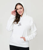White Diet Coke Ghost Hooded Sweatshirt - Unique Vintage - Womens, TOPS, SWEATERS AND VESTS