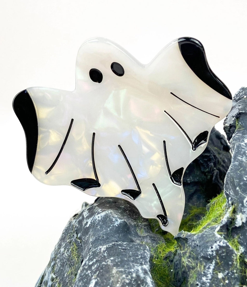 White Ghost Hair Clip - Unique Vintage - Hair Clips