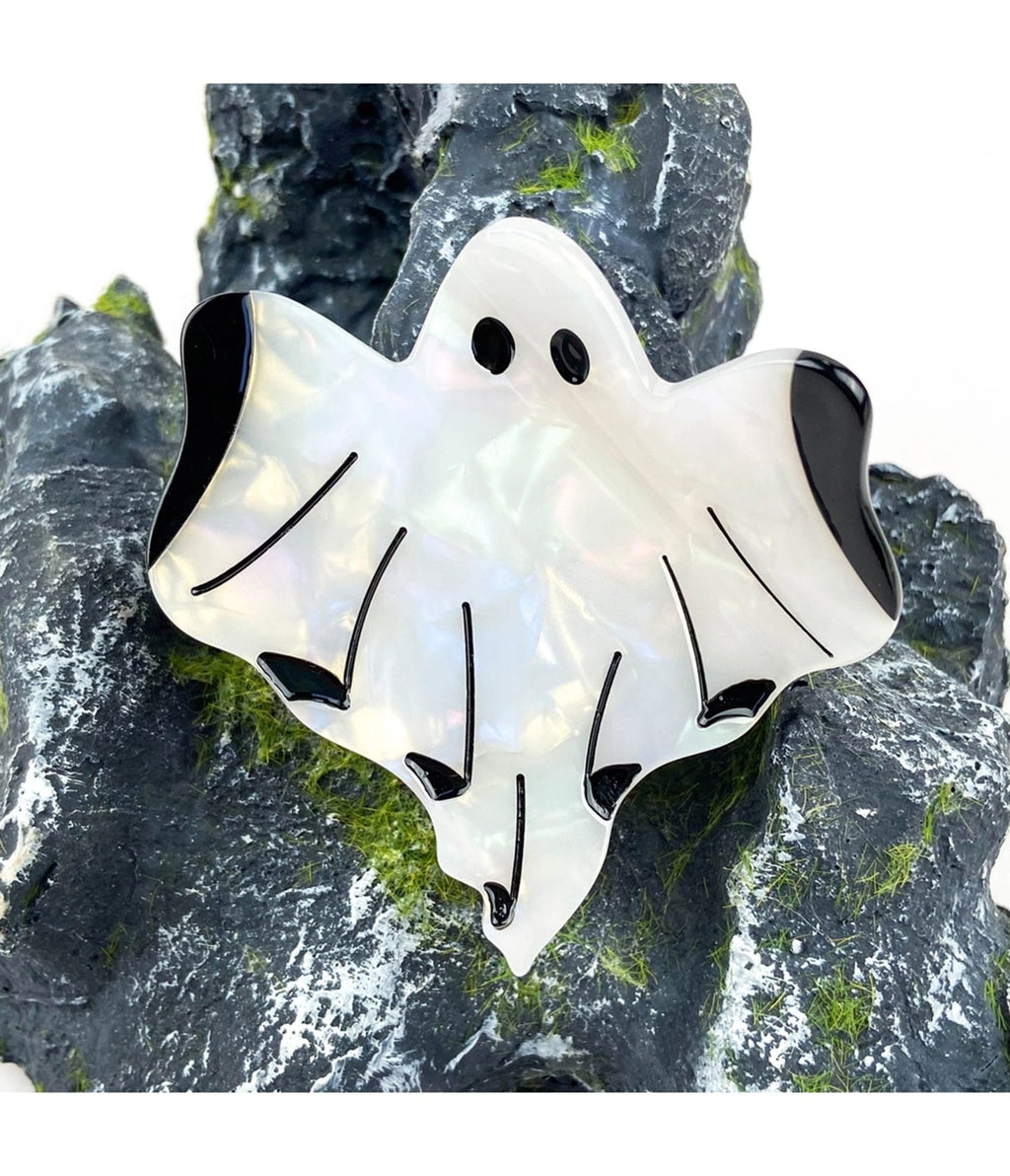 White Ghost Hair Clip - Unique Vintage - Hair Clips