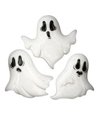 White Glow-in-the-Dark Ghost Hair Clip Trio - Unique Vintage - Hair Clips