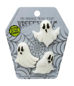 White Glow-in-the-Dark Ghost Hair Clip Trio - Unique Vintage - Hair Clips