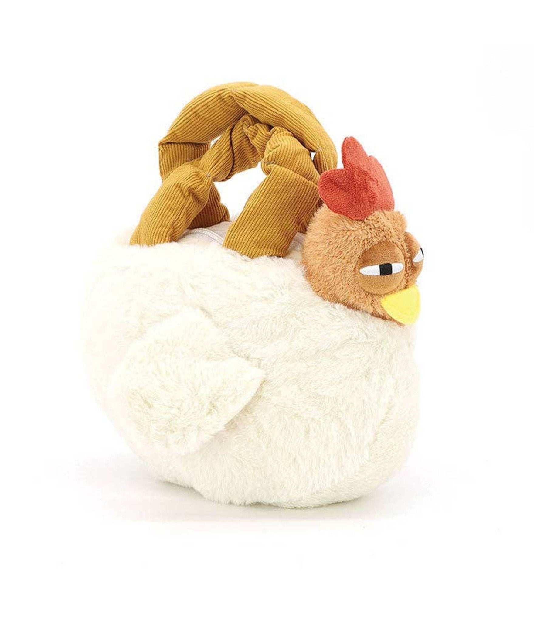 White Plush Chicken Handbag - Unique Vintage - Womens, ACCESSORIES, HANDBAGS