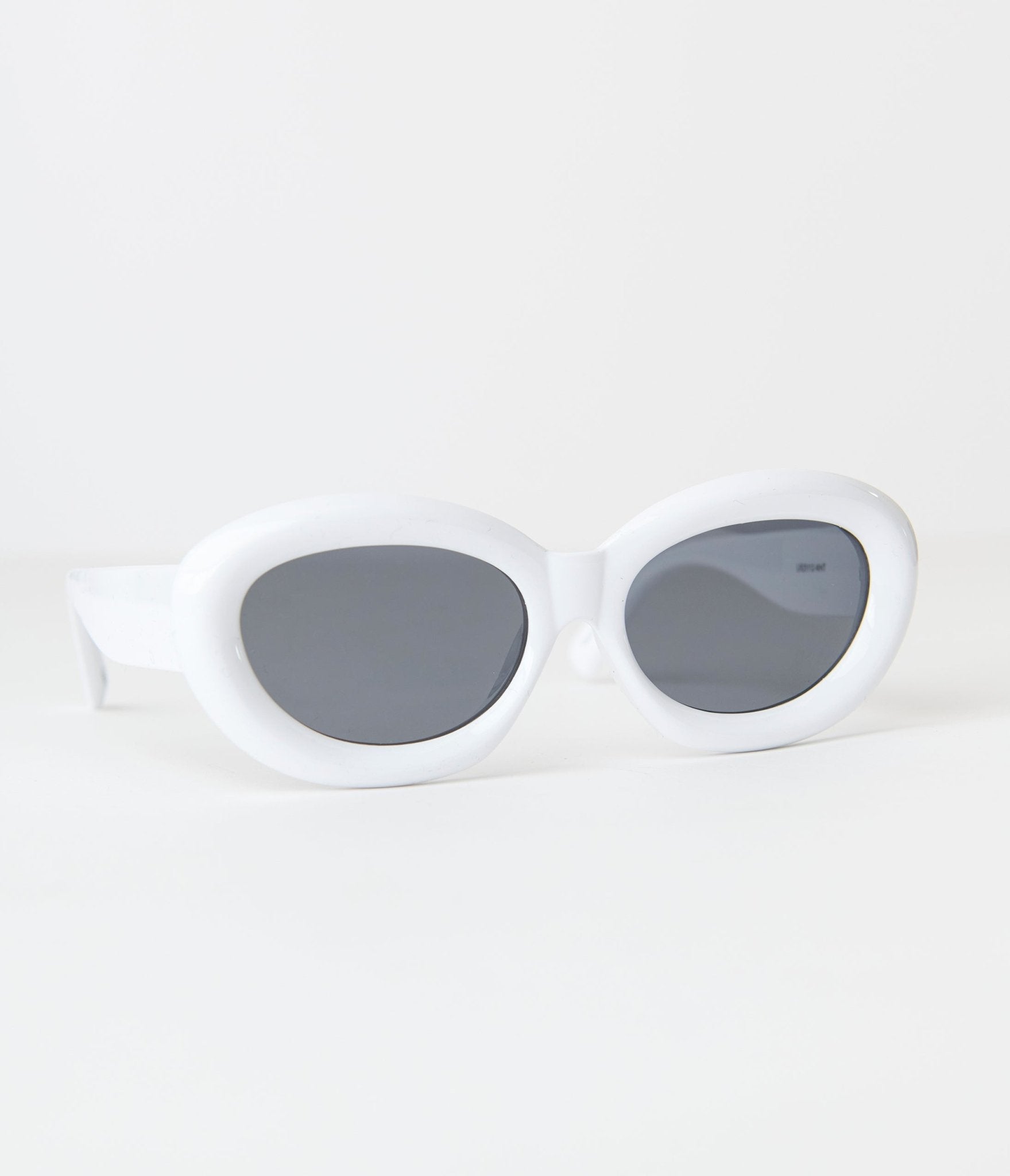 White Puffy Sunglasses - Unique Vintage - Womens, ACCESSORIES, SUNGLASSES