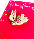 White Rabbit Brooch - Unique Vintage - Womens, ACCESSORIES, JEWELRY