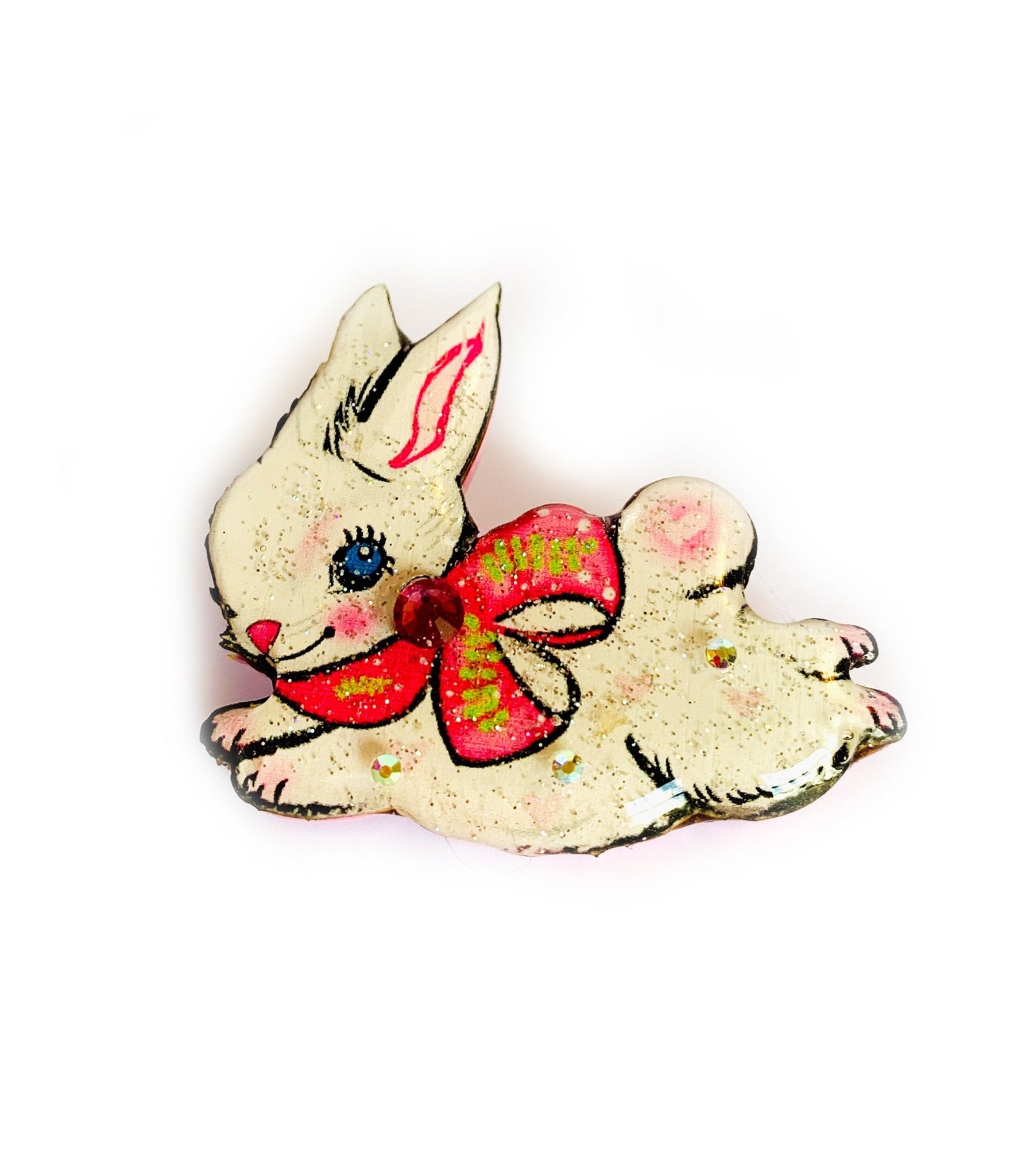 White Rabbit Brooch - Unique Vintage - Womens, ACCESSORIES, JEWELRY