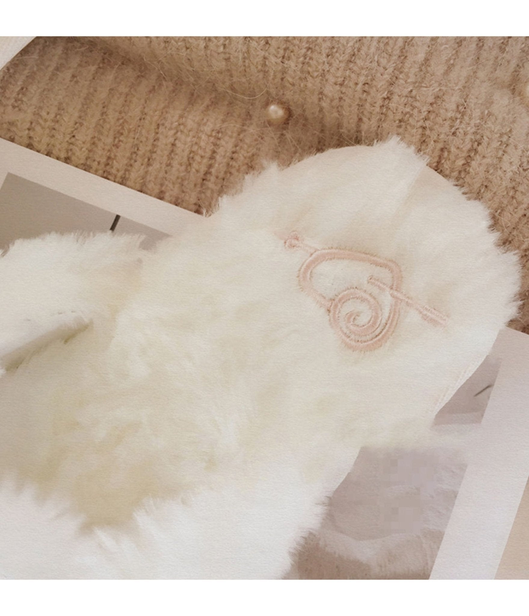 White Rabbit Cotton Slippers - Unique Vintage - Womens, SHOES, FLATS