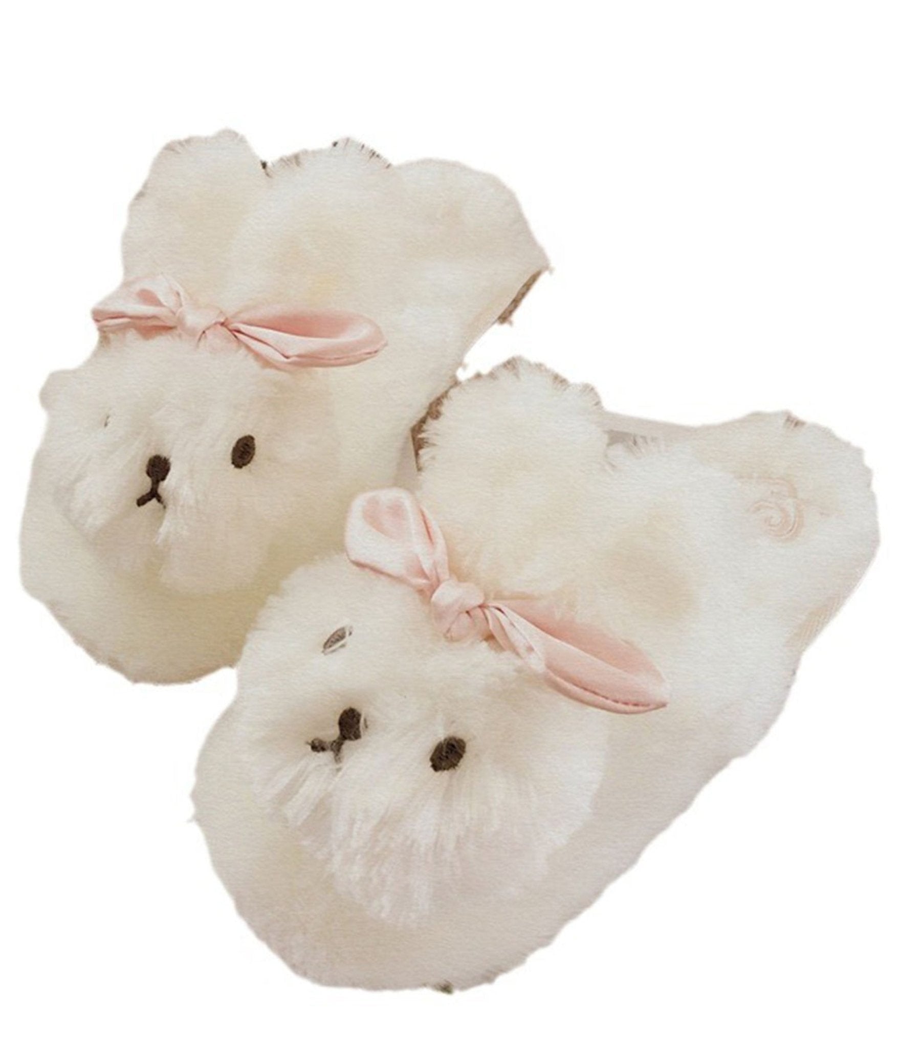 White Rabbit Cotton Slippers - Unique Vintage - Womens, SHOES, FLATS