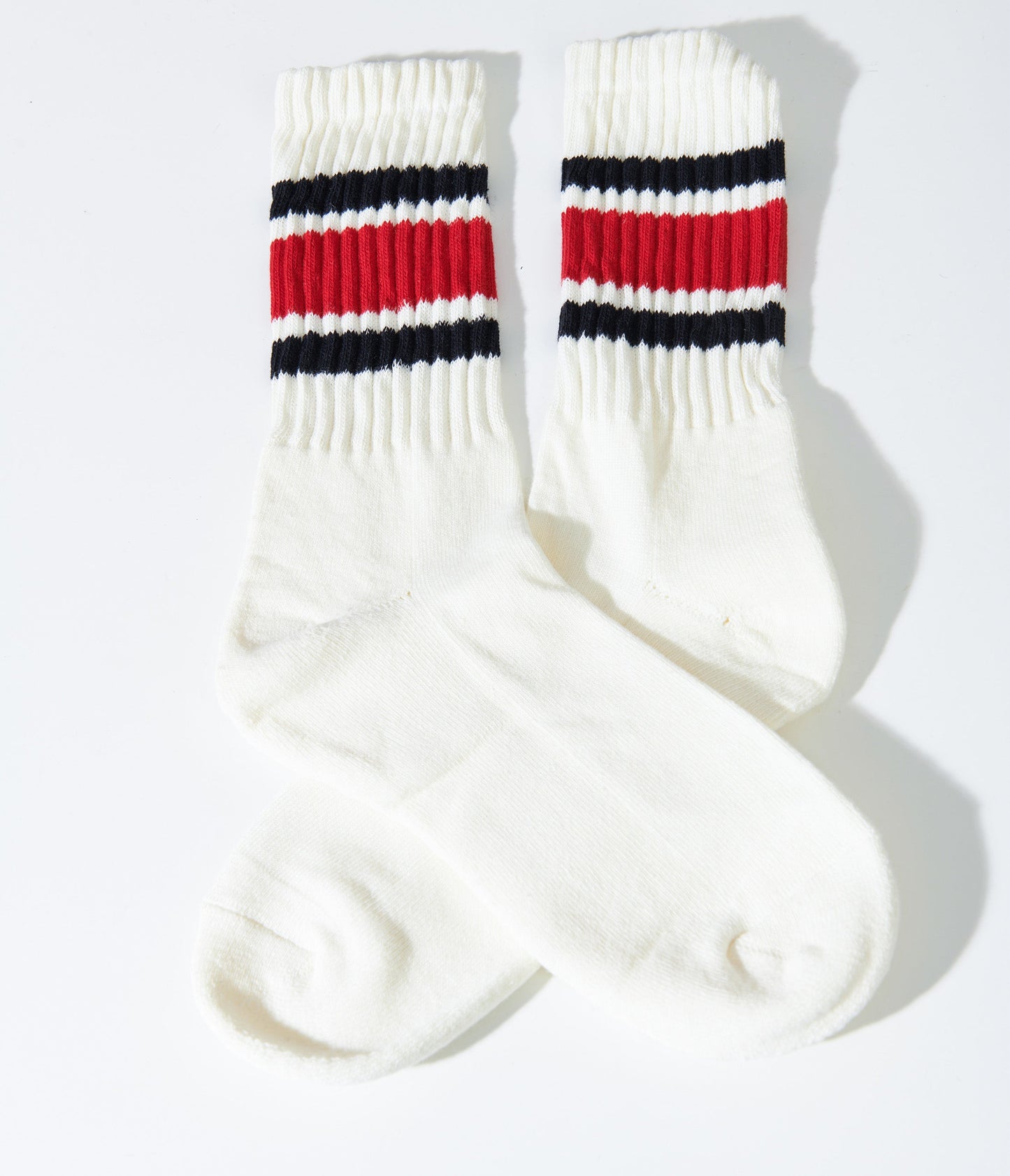 White & Red Striped Socks - Unique Vintage - Womens, ACCESSORIES, HOSIERY