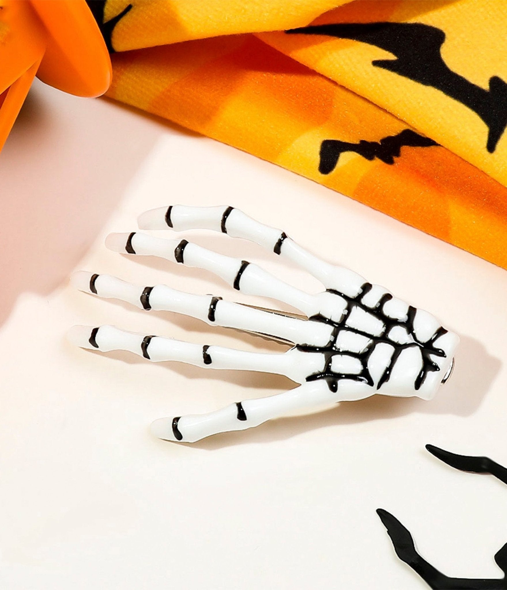 White Skeleton Hand Hair Clip - Unique Vintage - Womens, ACCESSORIES, HAIR