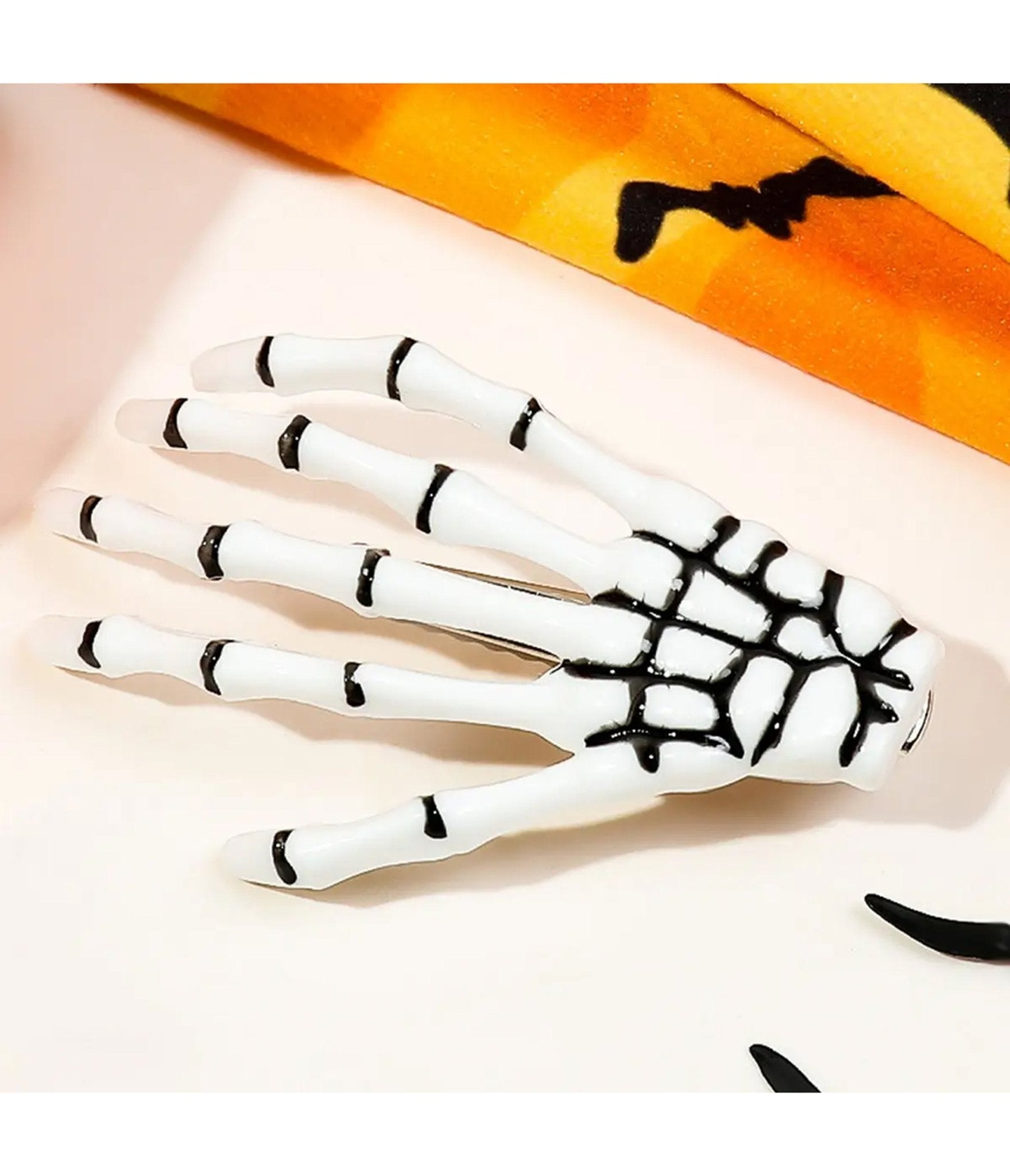 White Skeleton Hand Hair Clip - Unique Vintage - Womens, ACCESSORIES, HAIR