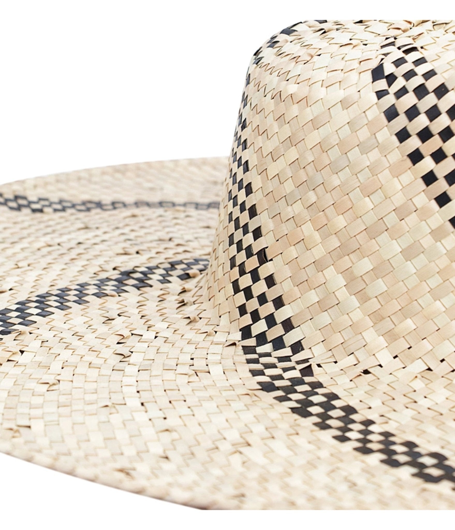 Wide Brim Spiral Straw Hat - Unique Vintage - Womens, ACCESSORIES, HATS