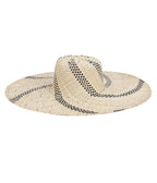 Wide Brim Spiral Straw Hat - Unique Vintage - Womens, ACCESSORIES, HATS