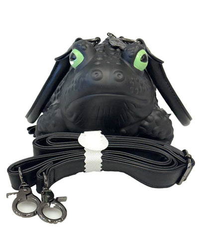 Windy Willow Black & Green Glow in the Dark Eye Toad Bag - Unique Vintage - Womens, ACCESSORIES, HANDBAGS