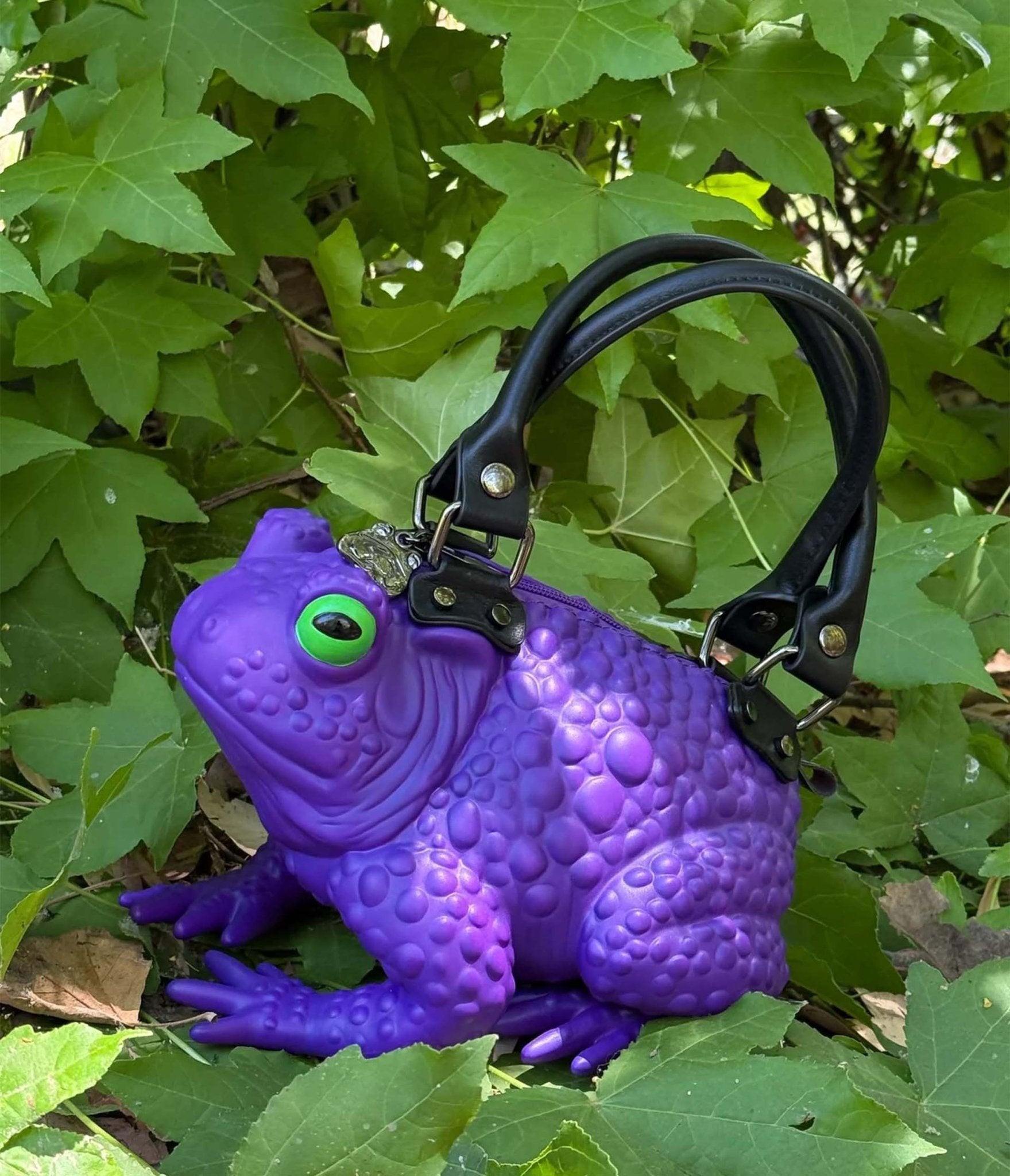 Windy Willow Dark Purple Toad Bag - Unique Vintage - Womens, ACCESSORIES, HANDBAGS