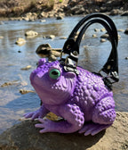 Windy Willow Glow in the Dark Purple Green Eye Toad Bag - Unique Vintage - Womens, ACCESSORIES, HANDBAGS