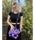 Windy Willow Glow in the Dark Purple Green Eye Toad Bag - Unique Vintage - Womens, ACCESSORIES, HANDBAGS