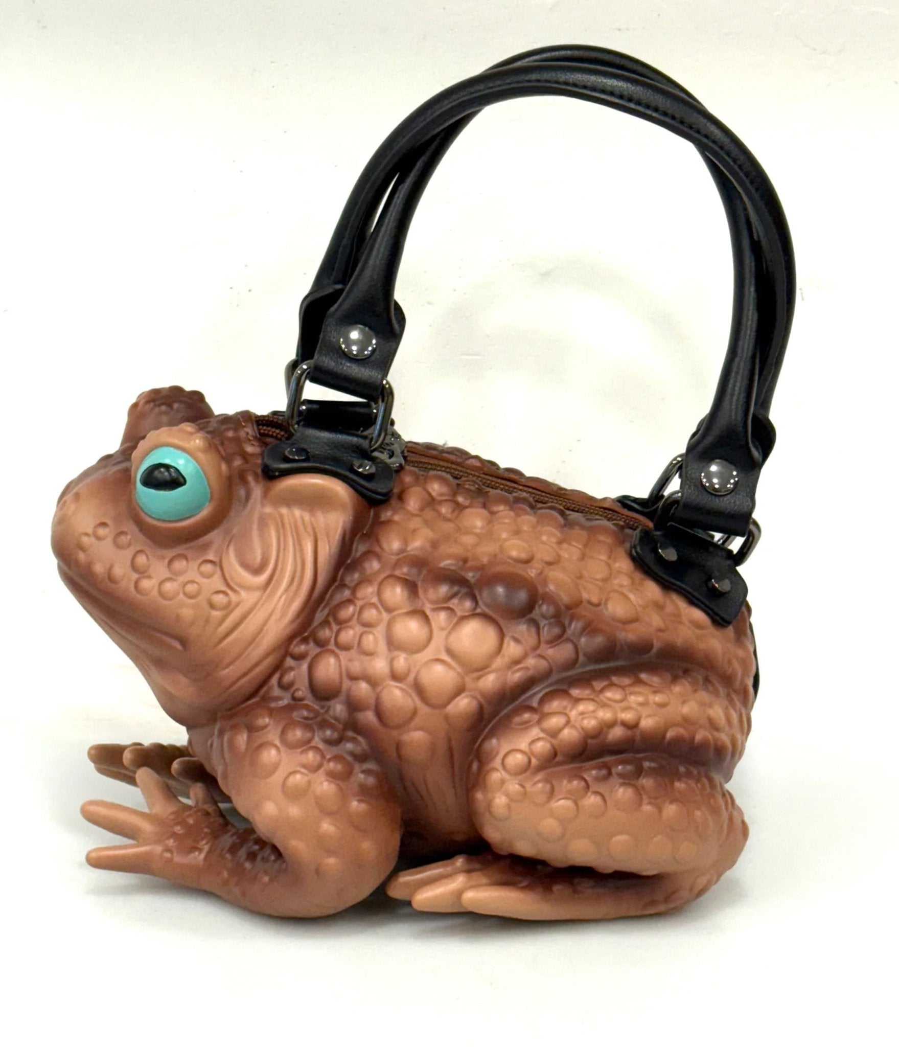 Windy Willow Glow in the Dark Tan Green Eye Toad Bag - Unique Vintage - Womens, ACCESSORIES, HANDBAGS
