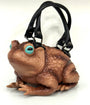 Windy Willow Glow in the Dark Tan Green Eye Toad Bag